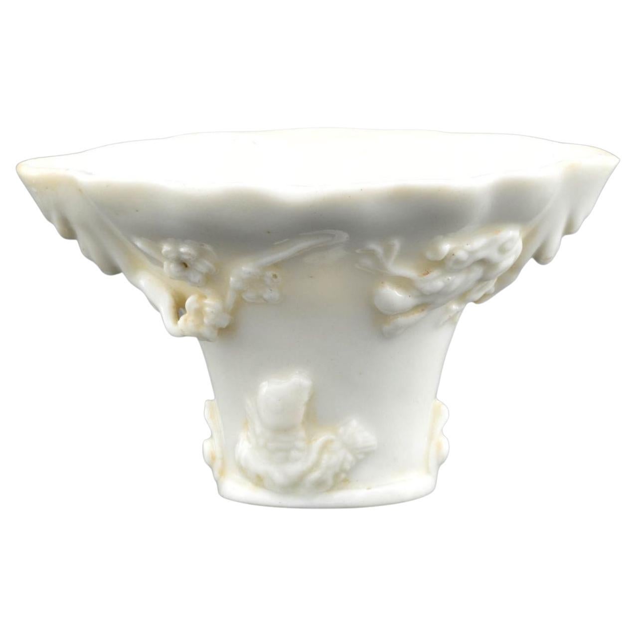 Libation Cup, Dehua, Qing Dynasty, C1650 For Sale