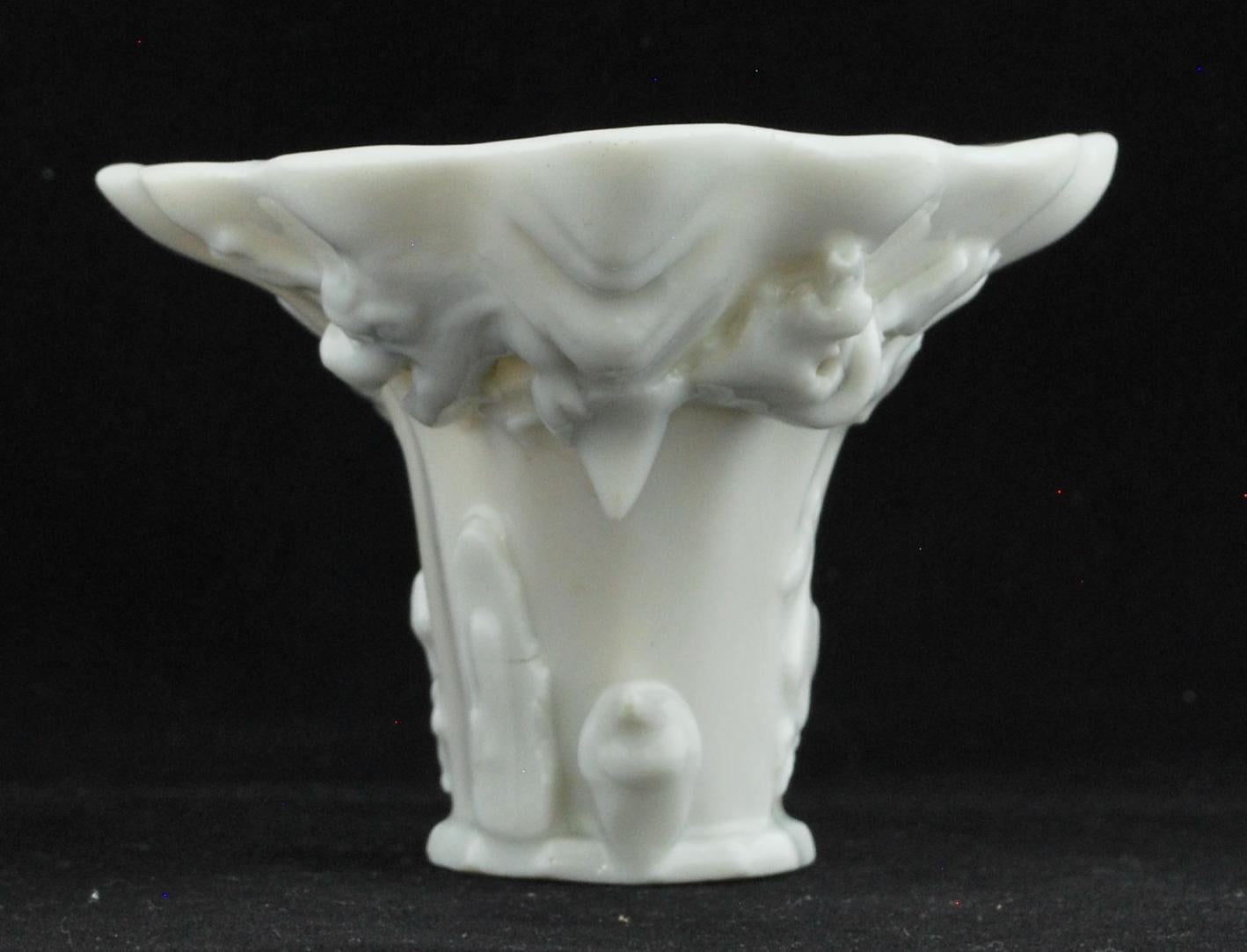 Chinoiserie Libation Cup, Dehua, Qing Dynasty