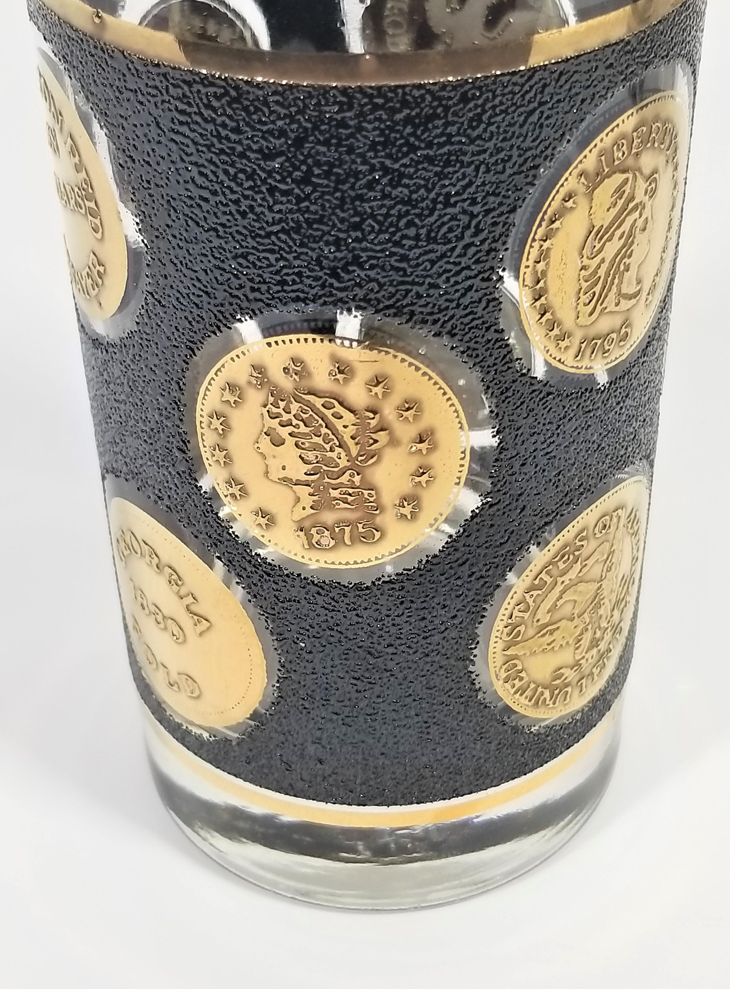 Libbey 22K Gold Glassware Barware Mid Century 1960s  For Sale 5