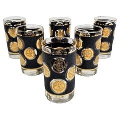 Libbey 22K Gold Glassware Barware Mid Century, 1960s