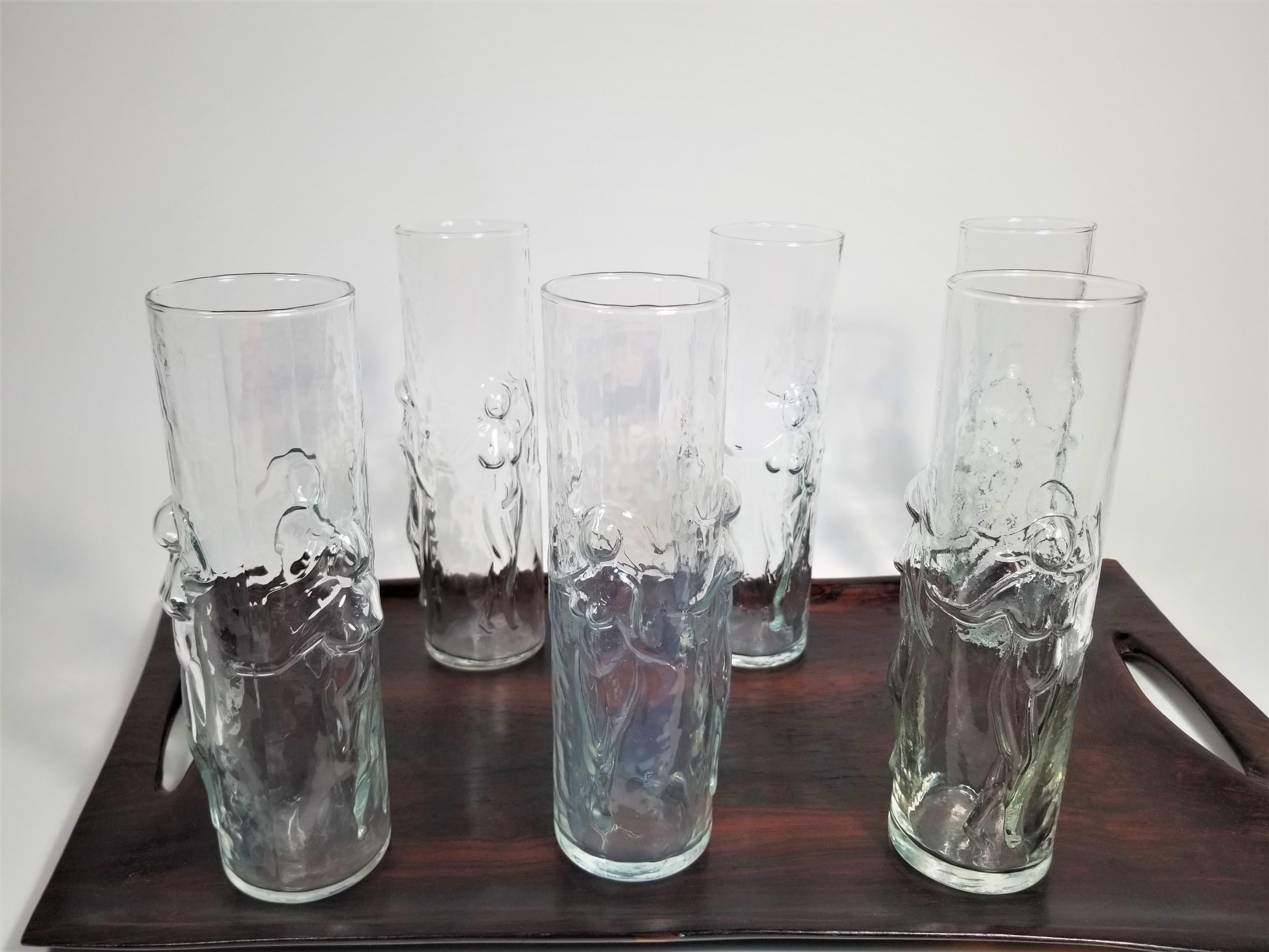 20th Century Libbey Figural 1960s Midcentury Glassware Barware Set of 6