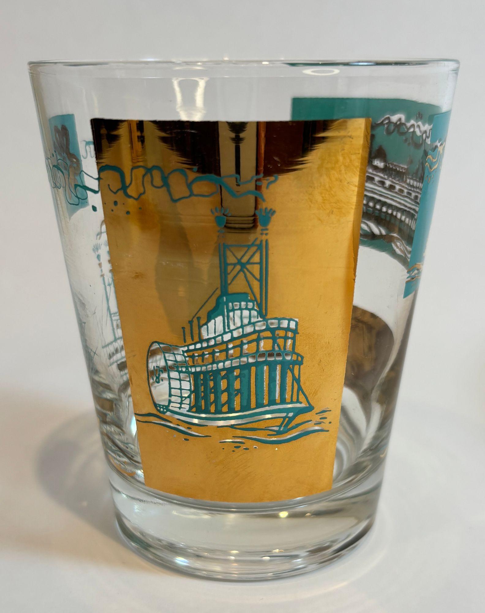 Libbey Glas Southern Comfort Steamboat Rocks Glas Vintage 1960er Jahre (amerikanisch)