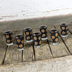 Libbey Gold Coin Collection USA Beverage Cocktail Glasses Set of Seven