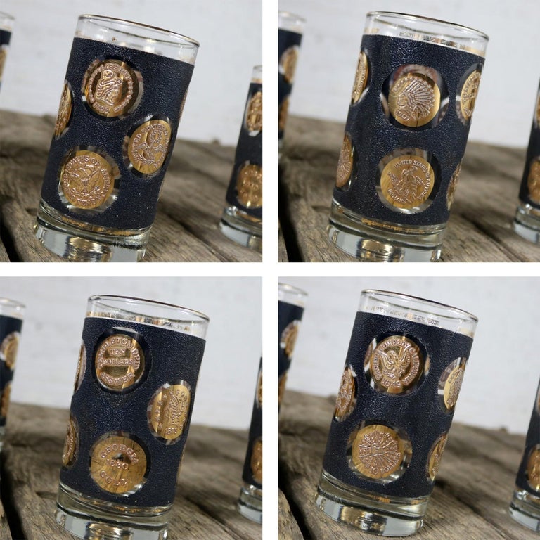 libbey gold coin glasses