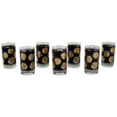 Libbey Gold Coin Collection USA Beverage Cocktail Glasses Set of Seven