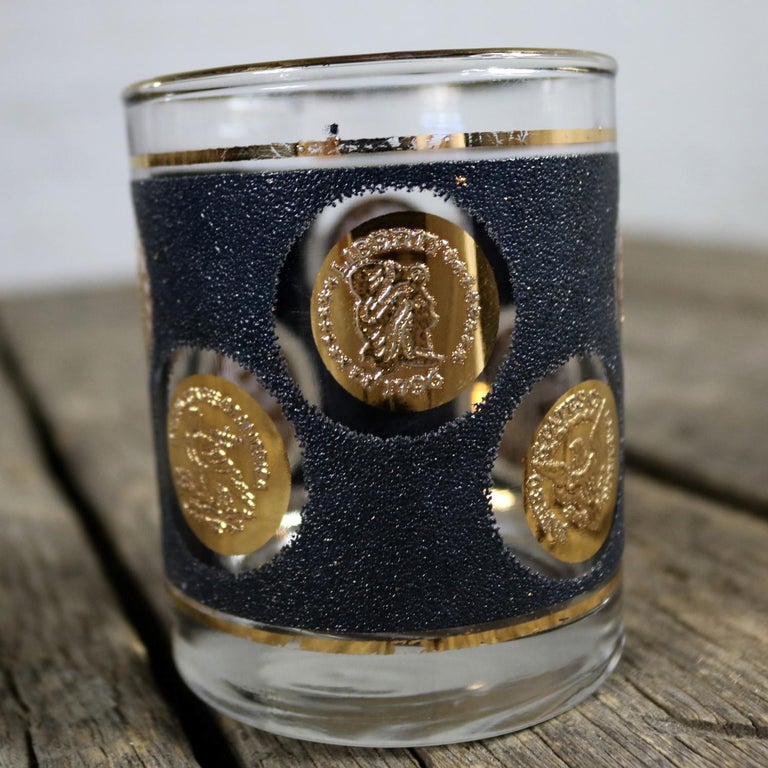 libbey gold coin glasses