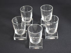 Libbey Knickerbocker Art Deco Decanter and Five Glasses Designed by Edwin Fuerst