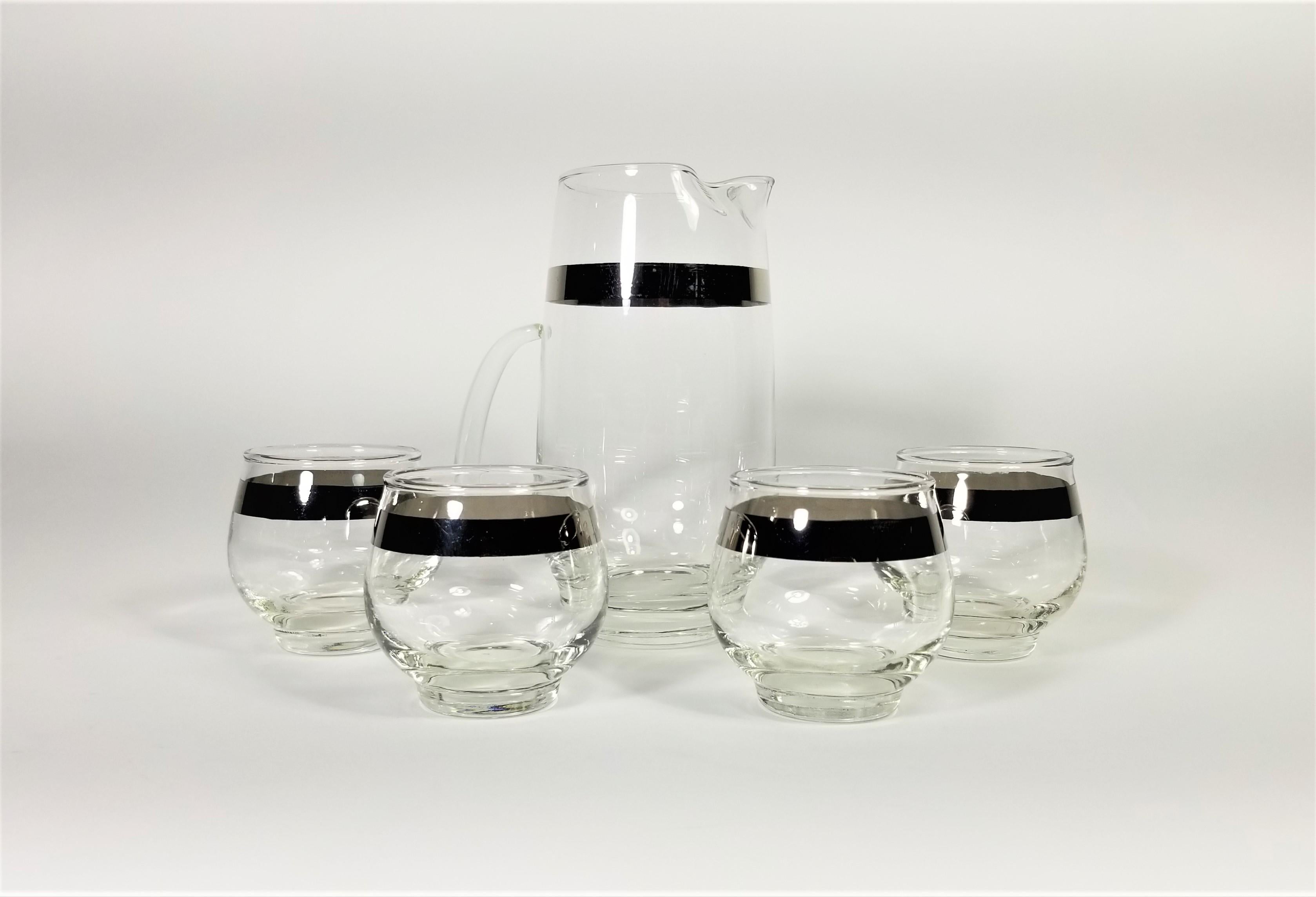 Libbey Martini Set Glassware Barware Mid Century 1960s For Sale 7