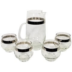 Libbey Martini Set Glassware Barware Mid Century 1960s