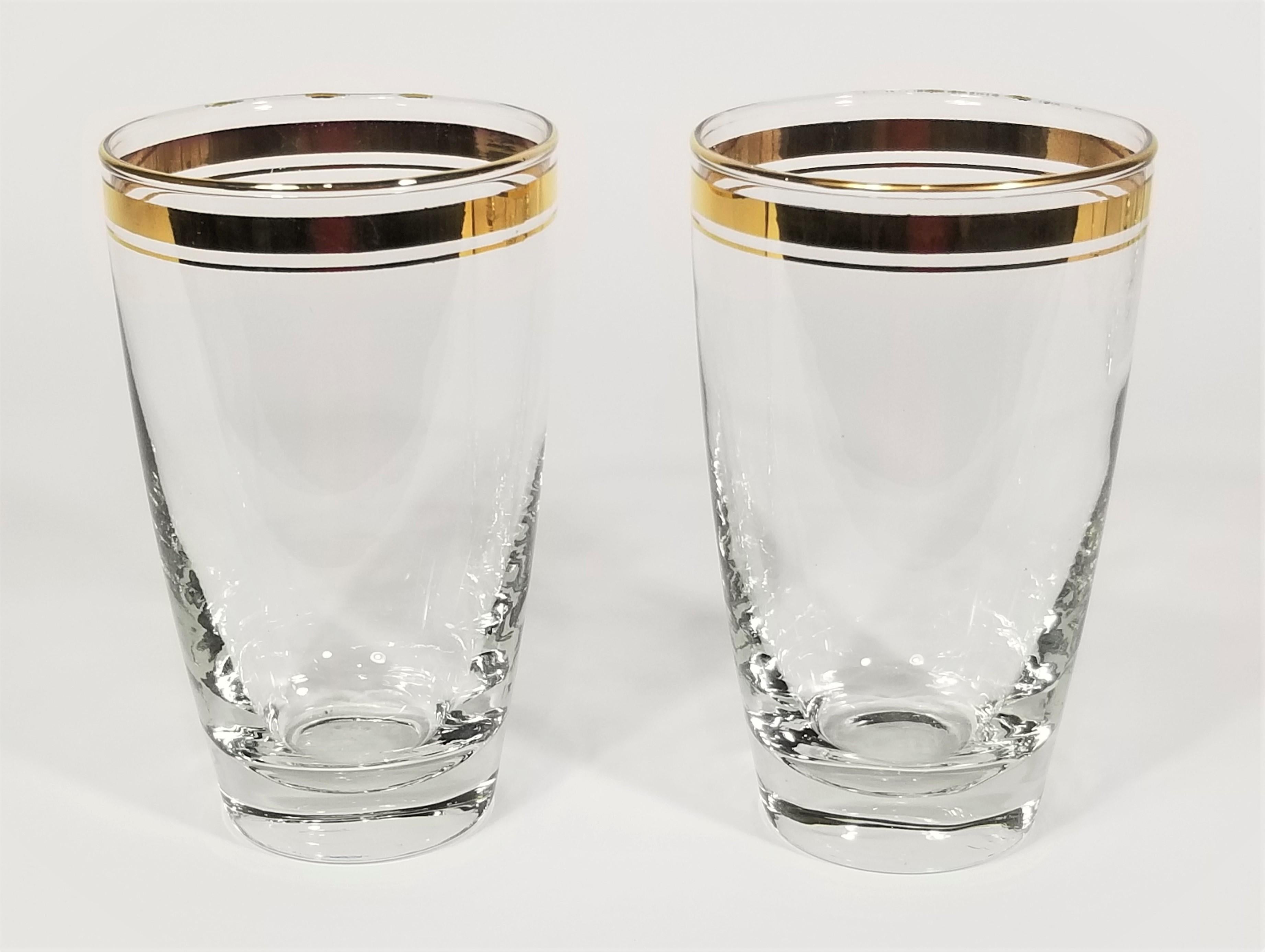 gold glassware vintage