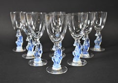 Libbey Silhouette Nash Series Moonstone Monkey Sherry Stemware