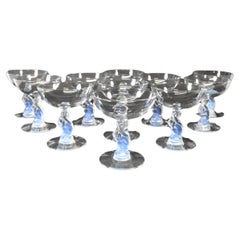 Verres à Champagne/Sherbet Libbey Silhouette Nash Series Moonstone Squirrel