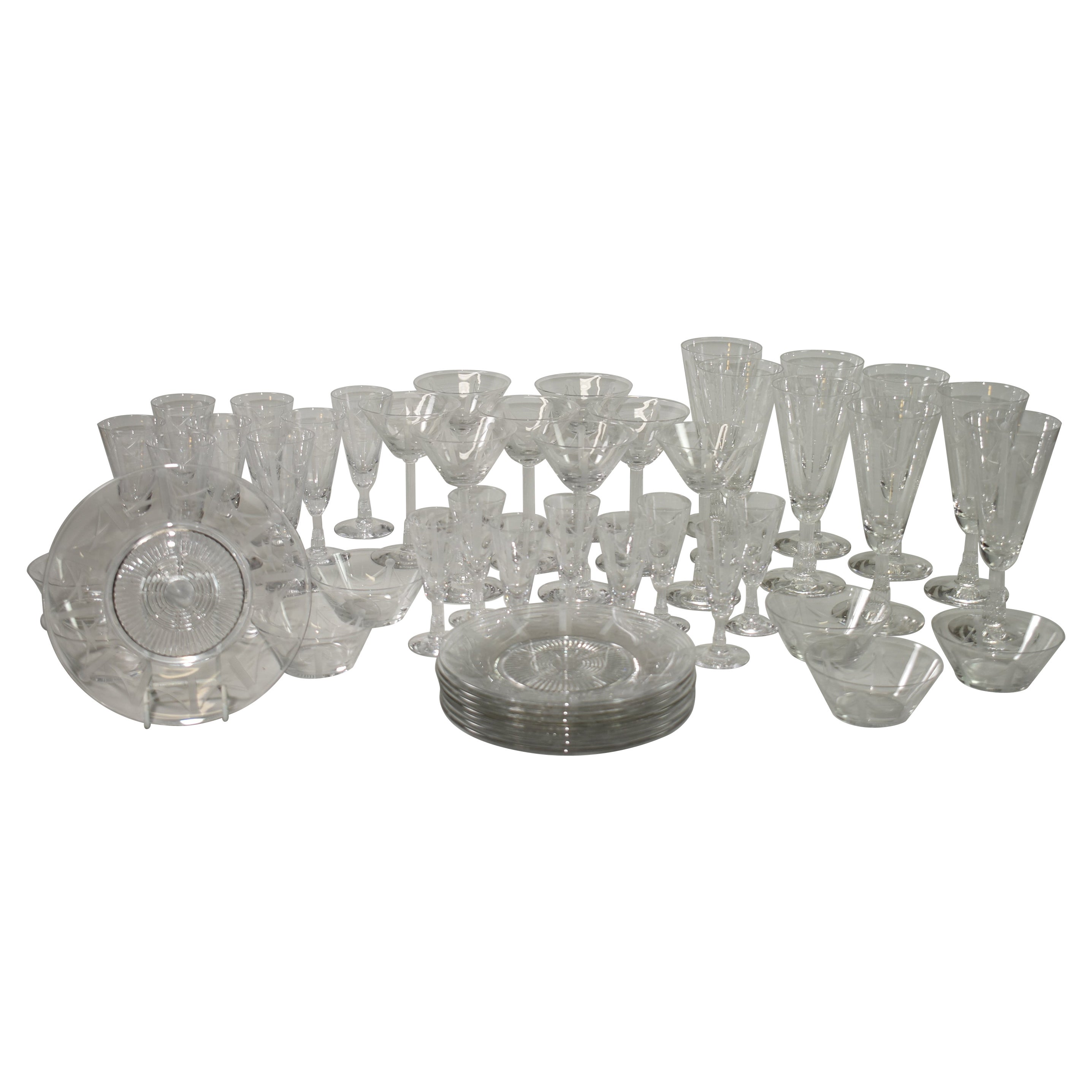 Libbey Stemware-Set aus 48 Stühlen mit Malmaison-Muster