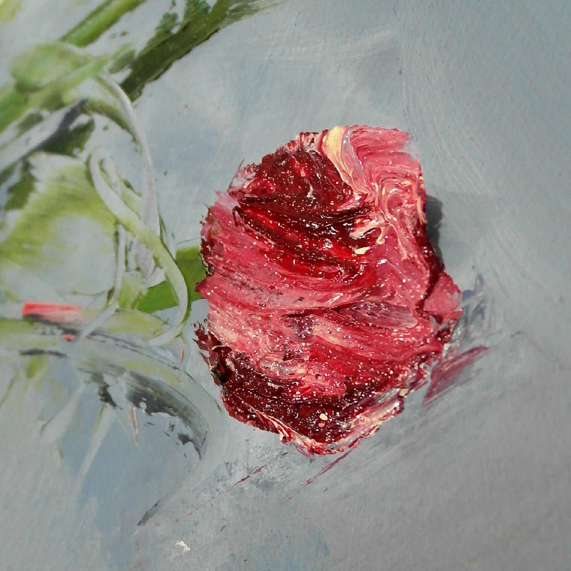 Jar and Roses noirs, Libbi Gooch, peinture semi-abstraite, œuvre d'art contemporaine en vente 4