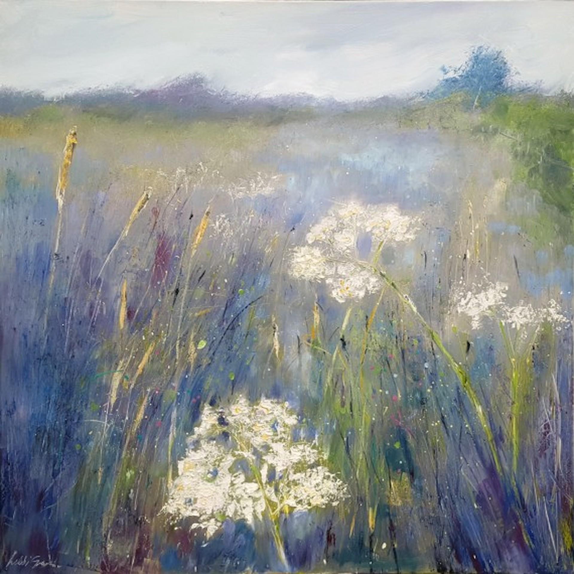 Libbi Gooch, Early Morning Dew, Original Landscape Painting, Affordable Art