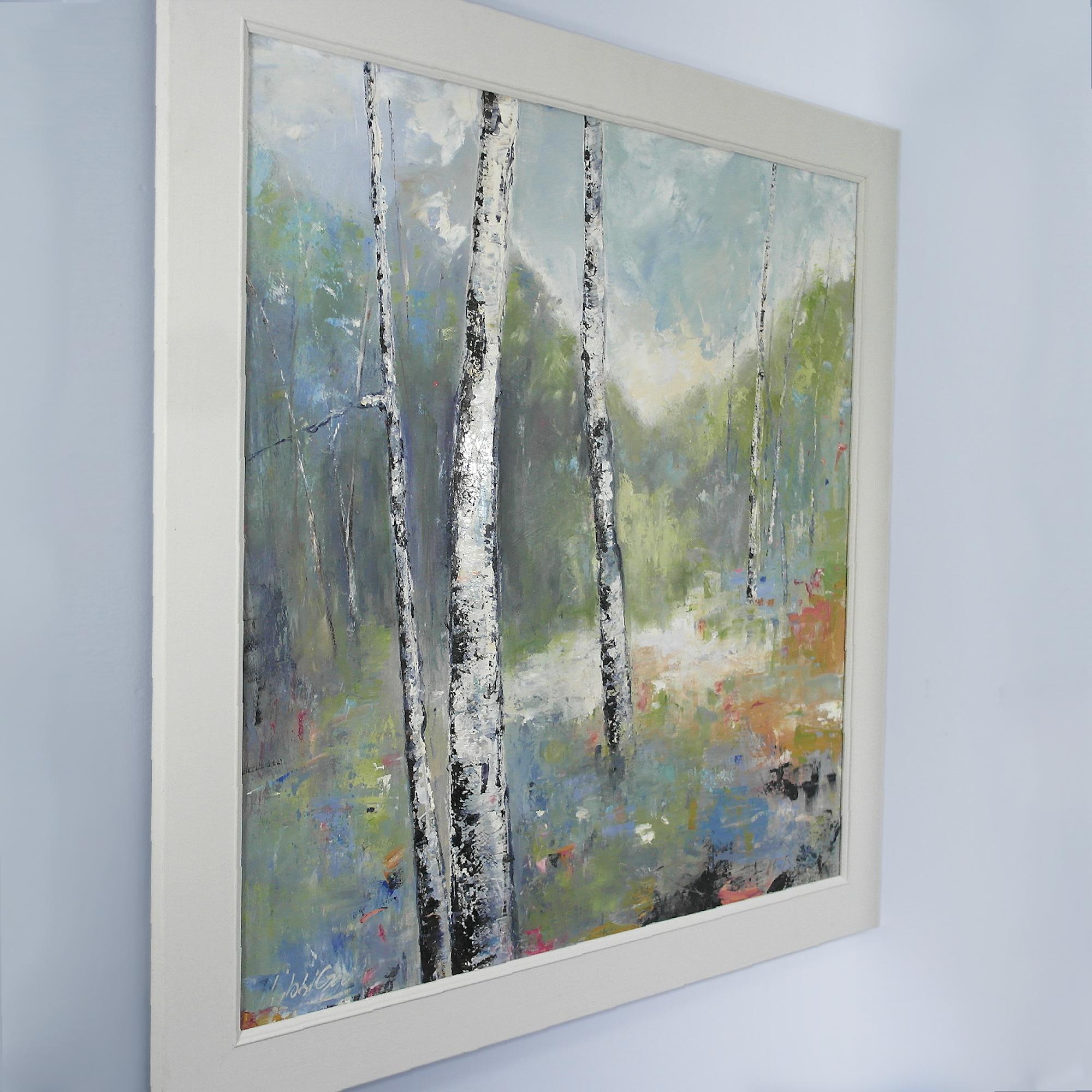Woodland Opening - Impressionist Painting by Libbi Gooch