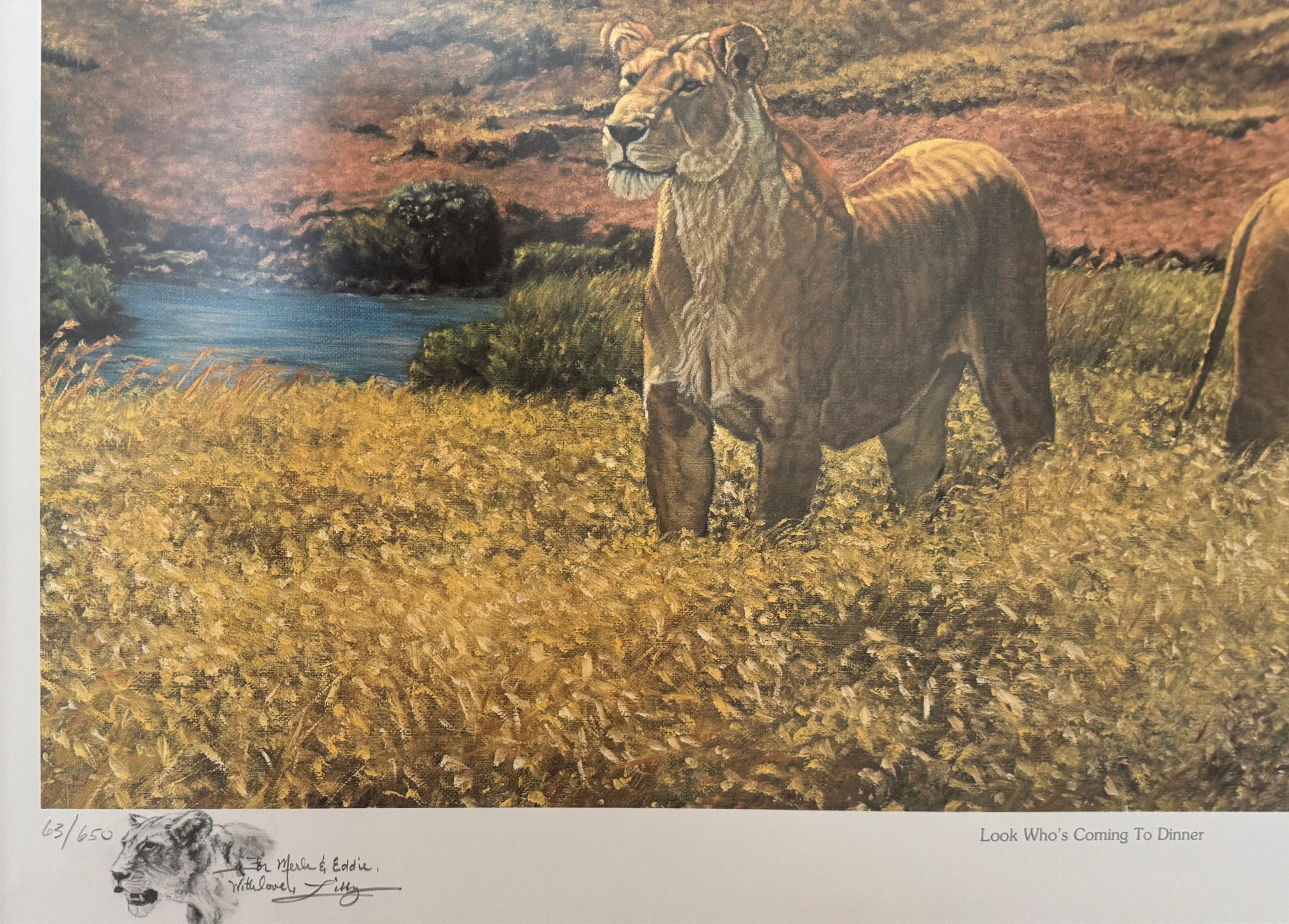 Look who's coming to dinner, Modern Offset Lithograph by Libby Berry For Sale 2