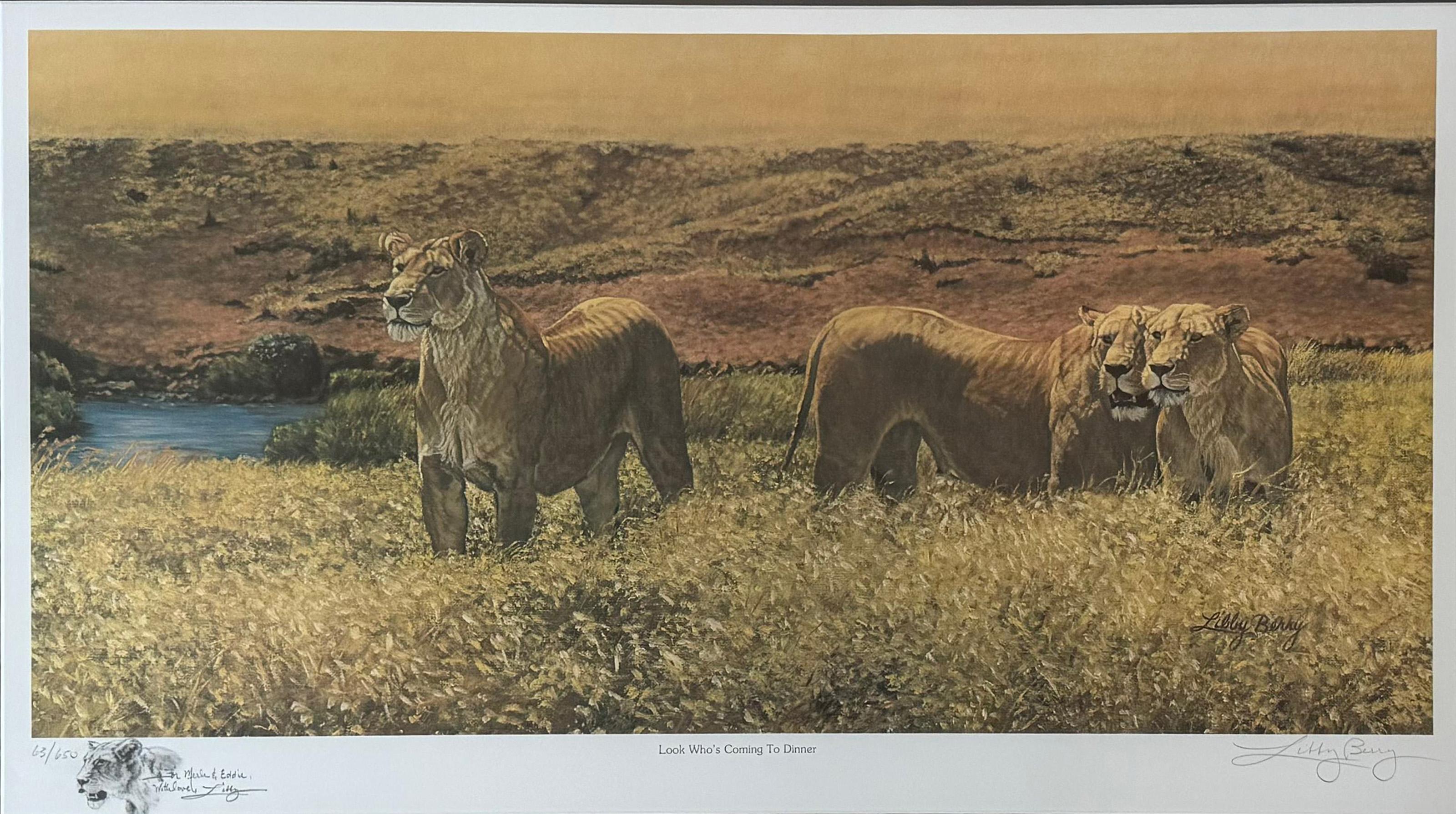 Look who's coming to dinner, Modern Offset Lithograph by Libby Berry For Sale 3