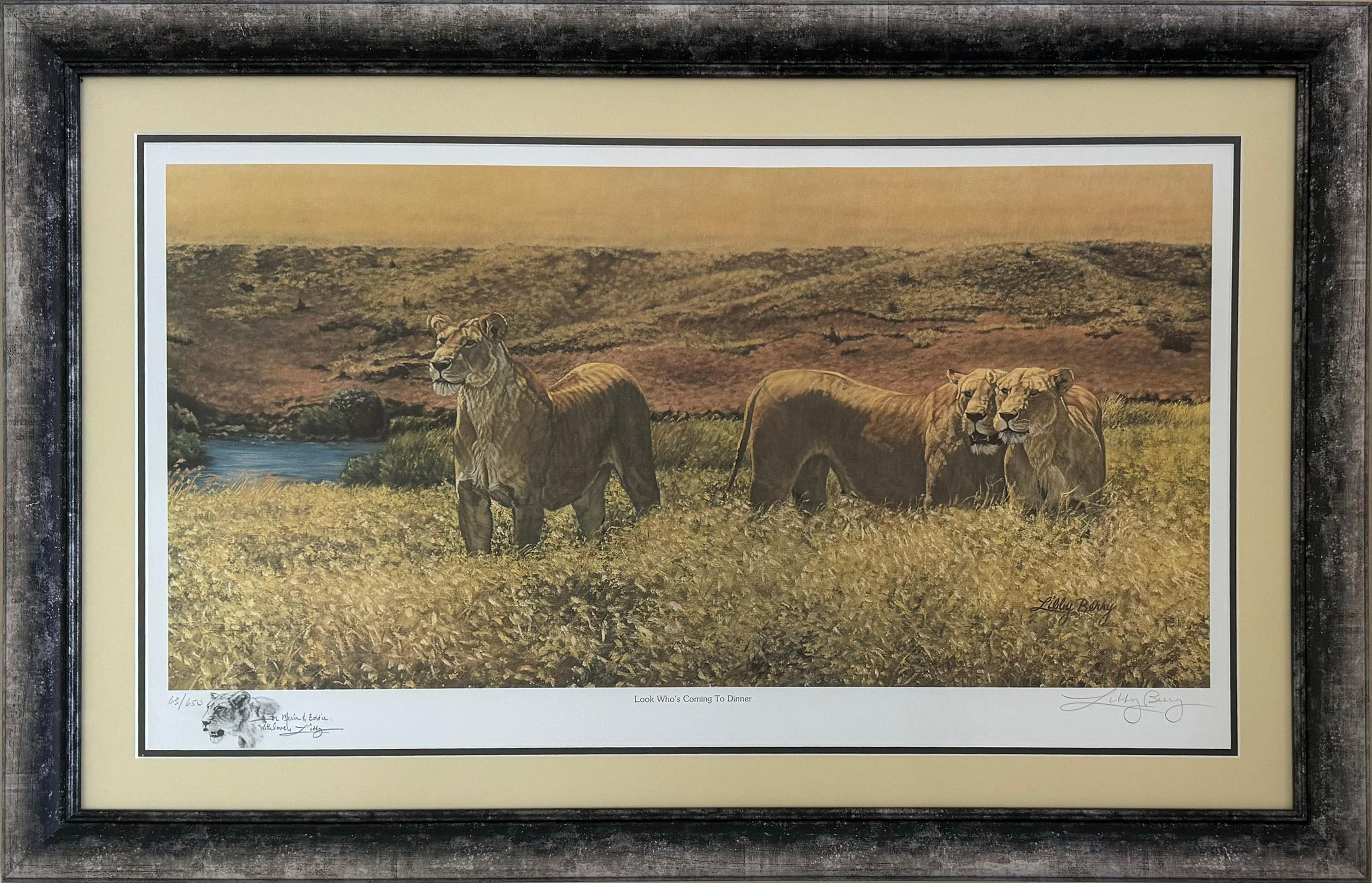 Look who's coming to dinner, Modern Offset Lithograph by Libby Berry