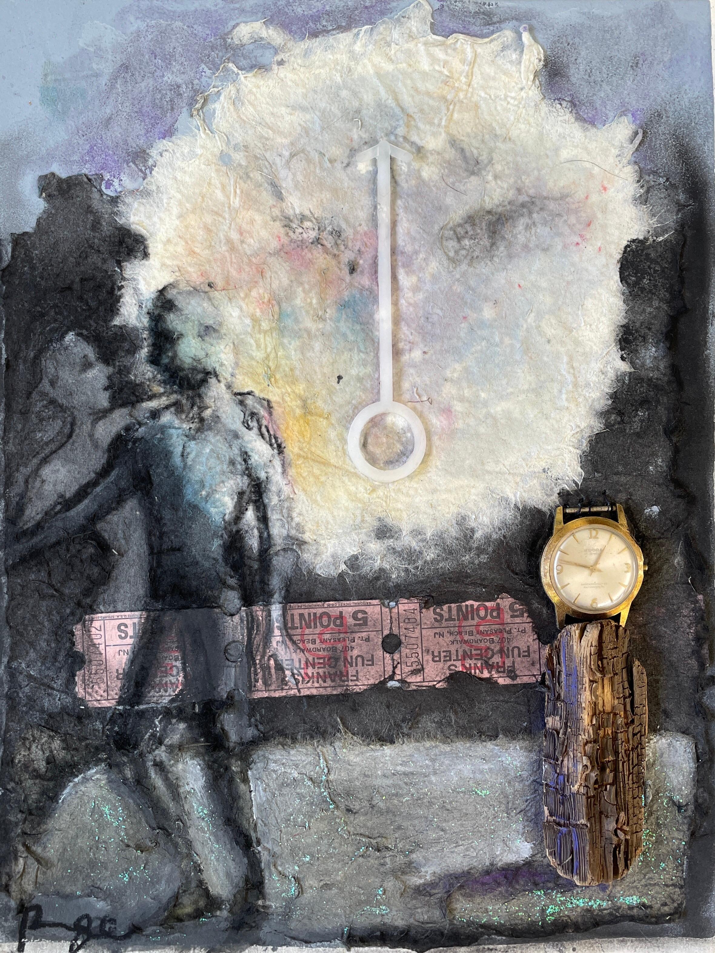Después de medianoche en el paseo marítimo, Pintura original - Mixed Media Art de Libby Ramage