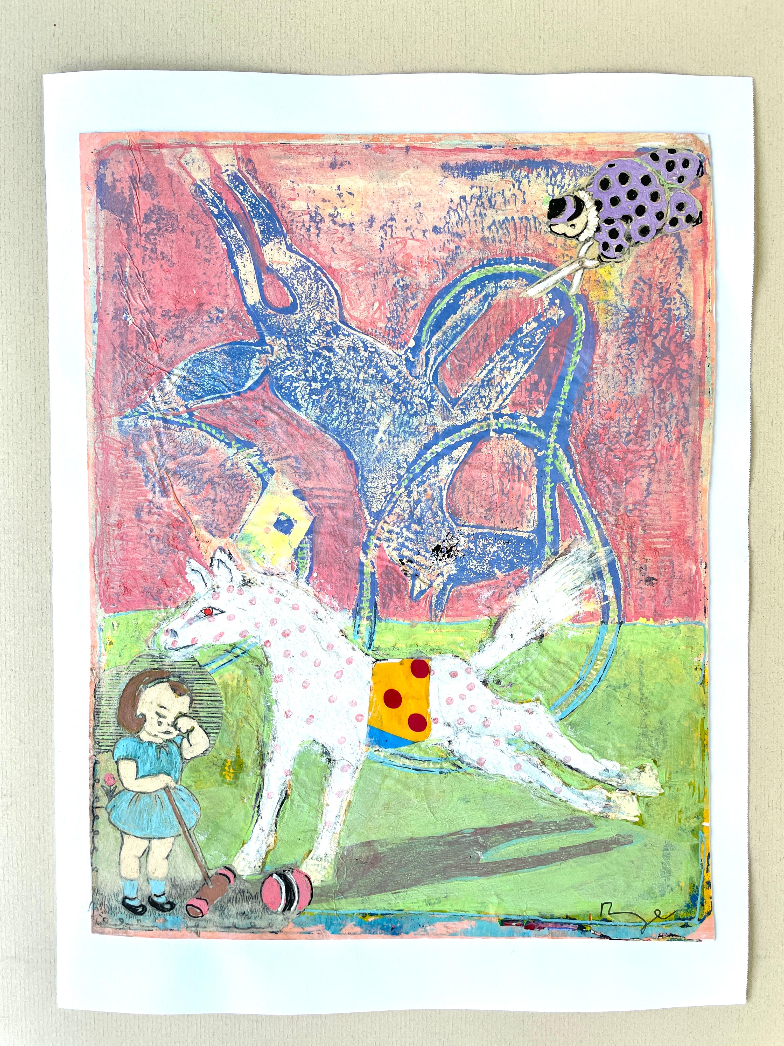 Dejar ir la infancia, Pintura original - Mixed Media Art Contemporáneo de Libby Ramage
