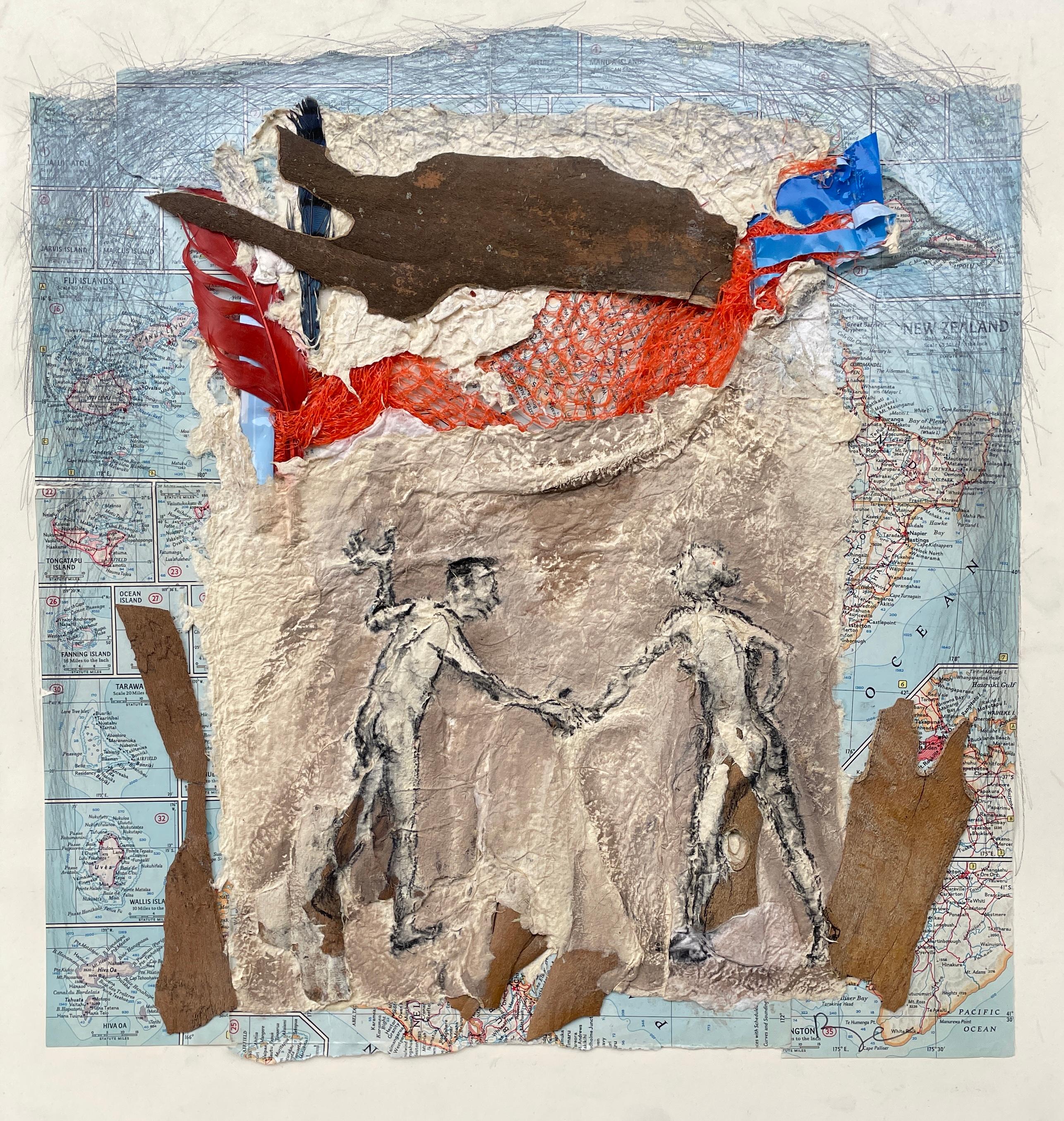The Older Couple, Originalgemälde – Mixed Media Art von Libby Ramage