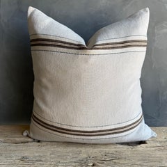 Libeco Home Tinos 100% Linen Stripe Pillow with down insert
