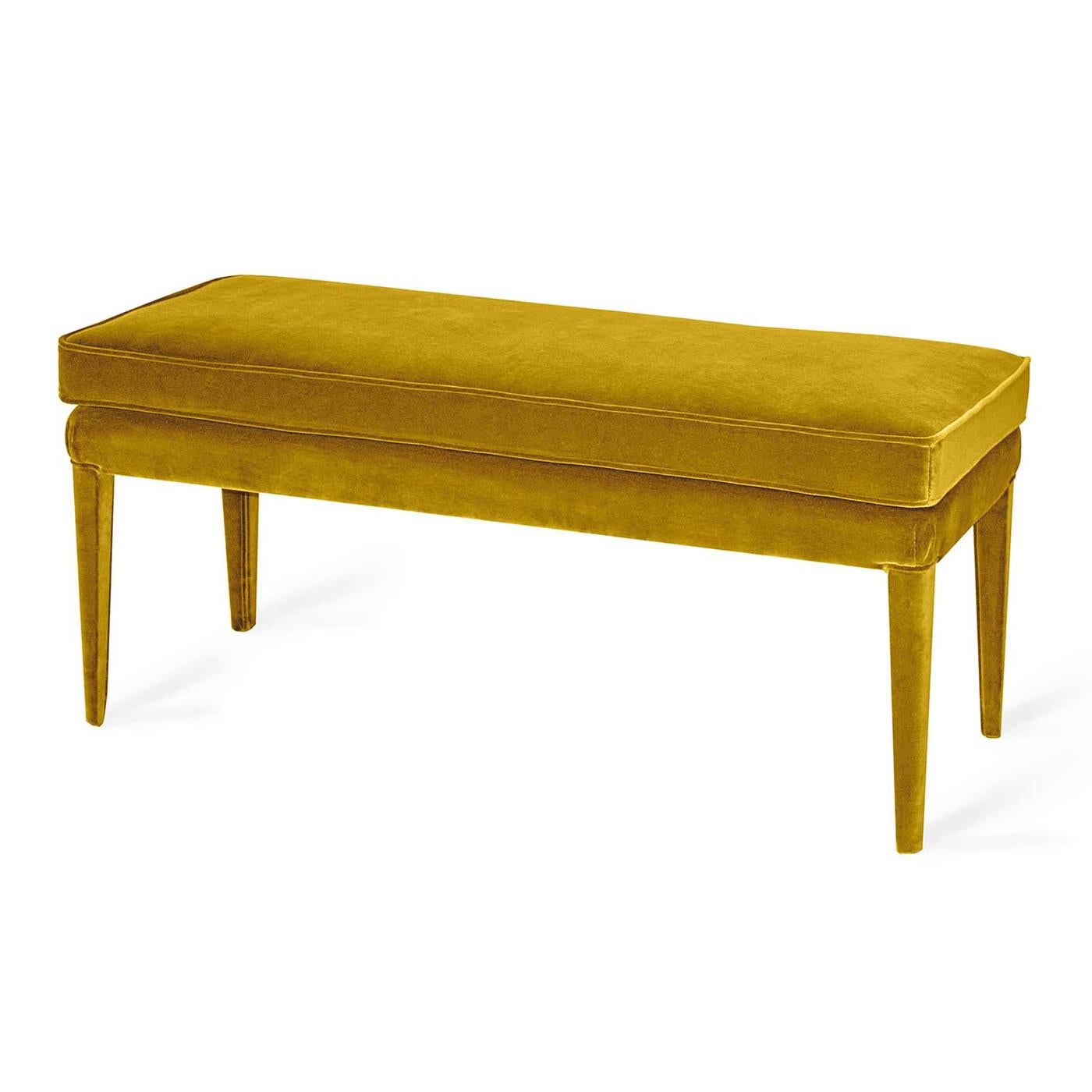 Libellula Ottoman Bench is inspired by the classical piano seat, its clear lines and luxurious finishes add a sophisticated touch to any home. This is a versatile piece that will stand the test of time in a luxurious hallway, in a living room or at