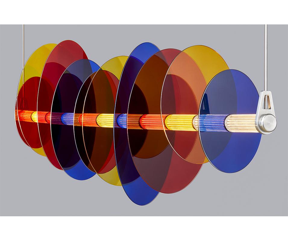 De Stijl Libellule, StudioManda, Pendant Light, Colored Stained Glass, Led, Lebanon, 2019 For Sale
