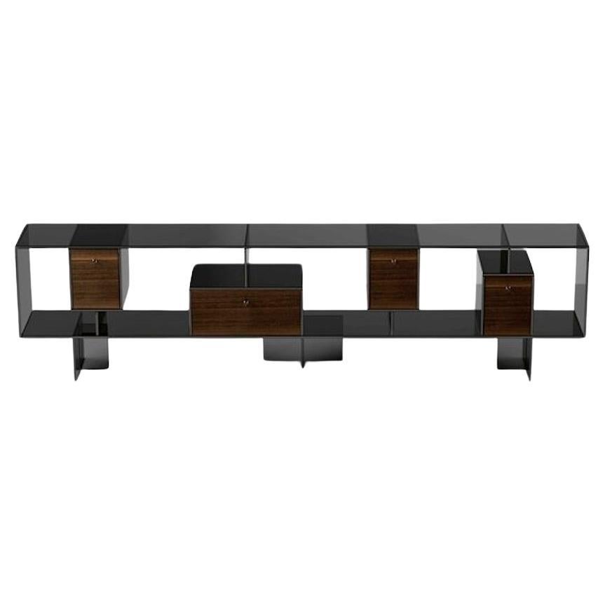 Liber Glass Sideboard, Designed by Luca Papini, Made in Italy 