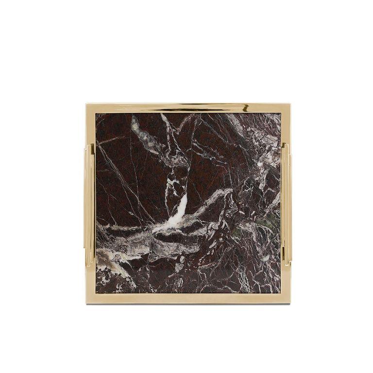 Libera - Bandeja decorativa artesanal, piedras semipreciosas y diseño refinado en venta 2