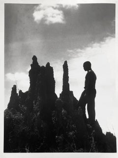 Liberia Liberian in Front of a Termite Hill, circa 1930, Silver Gelatin Print