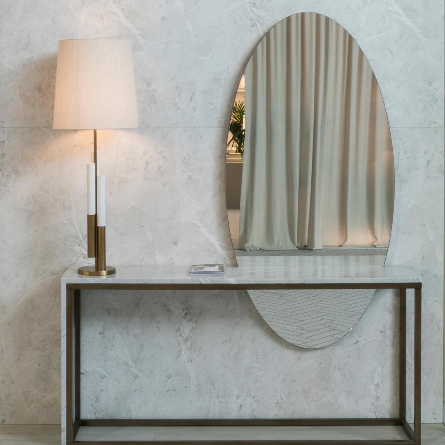 Modern Liberica Console in  Bronze Brushed Brass and Marble For Sale