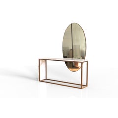 Contemporary Liberica White Olympic Marble Console by Caffe Latte