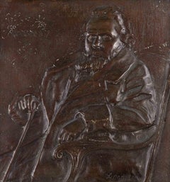 Portrait de Giosu Carducci - Techniques mixtes de Libero Andreotti - Début du 20e siècle