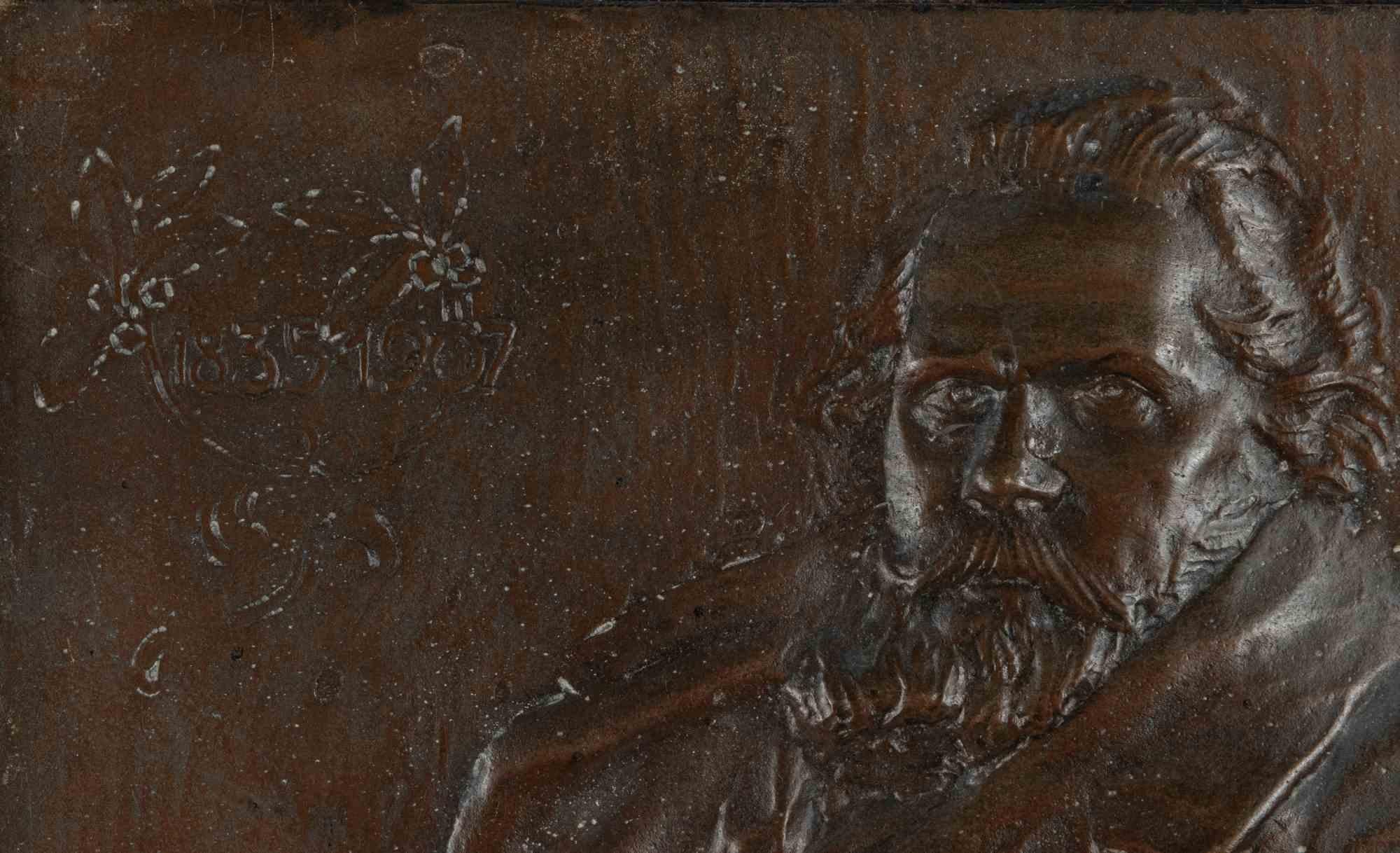Portrait of Giosuè Carducci is an original modern artwork realized by Libero Andreotti in the first half of 20th century.

Relief on copper plate.

Includes frame.

Signature on the lower margin.

Libero Andreotti (Pescia, Pistoia, June 15, 1875 -