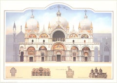 1993 After Libero Patrignani 'Venezia- San Marco' Multicolor,Gray,White Italy 