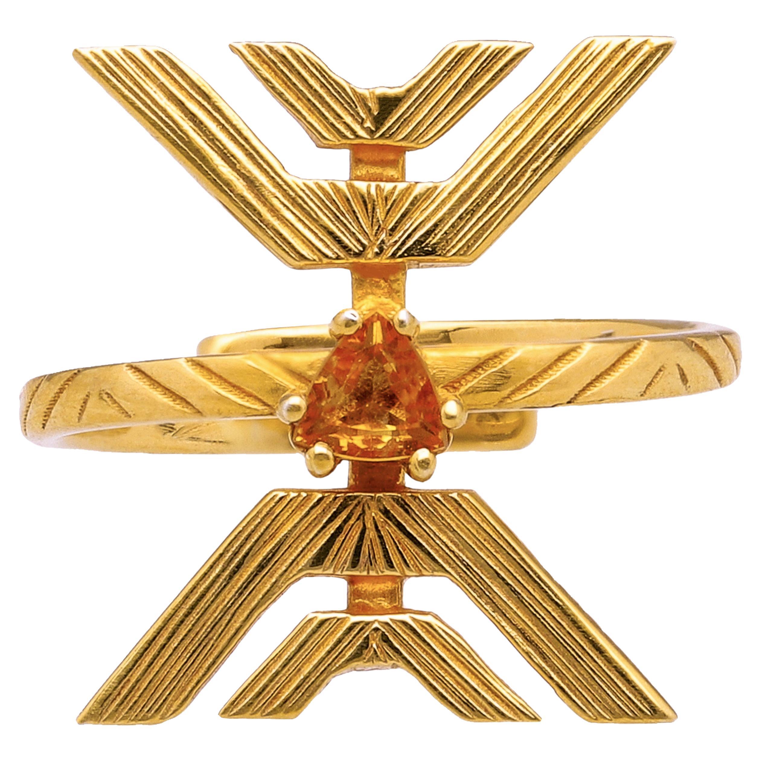 Im Angebot: Libertad Ring aus 14-karätigem Gelbgold ()