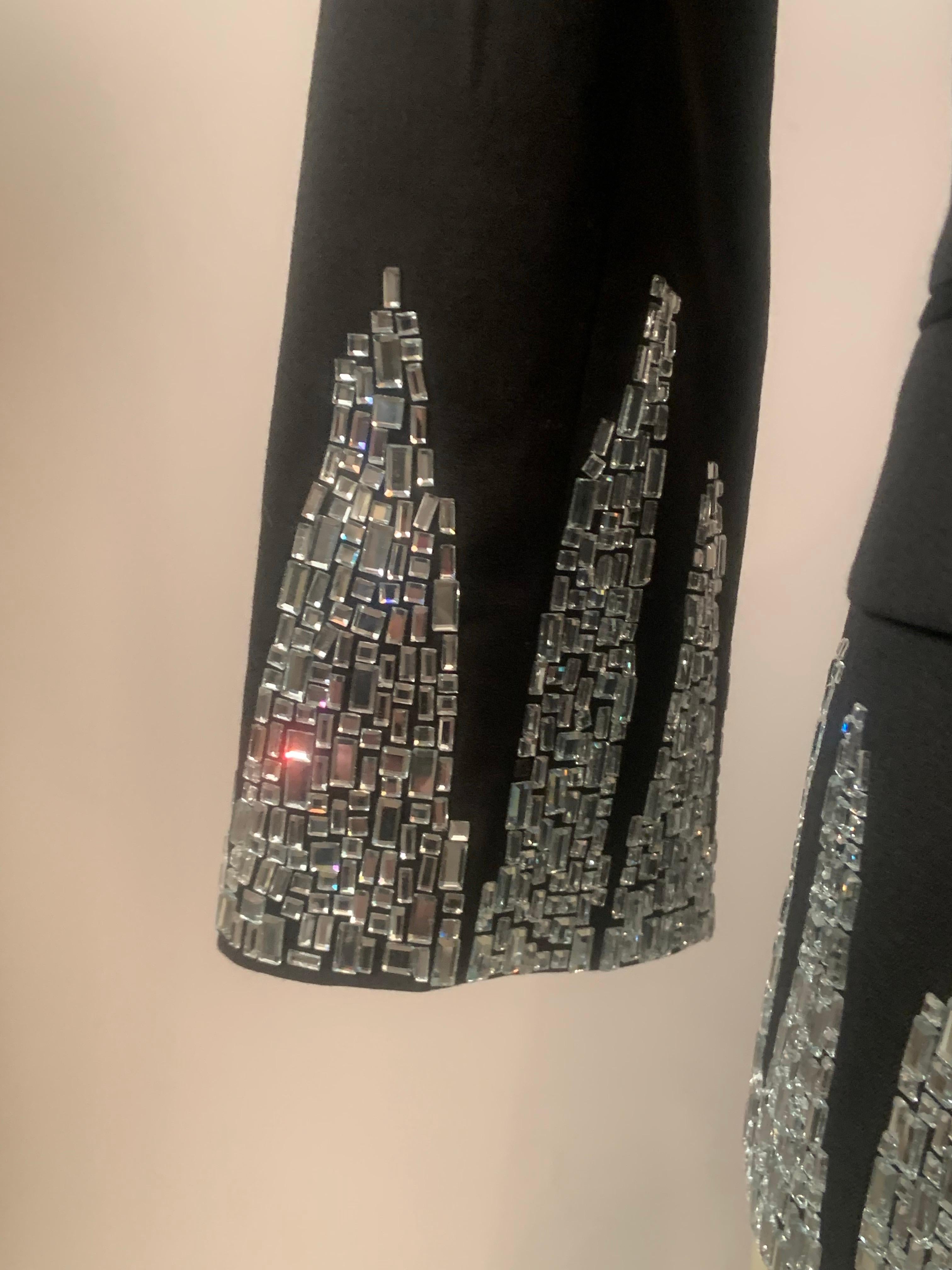 Libertine Crystal Embellished Black Wool Jacket For Sale 7