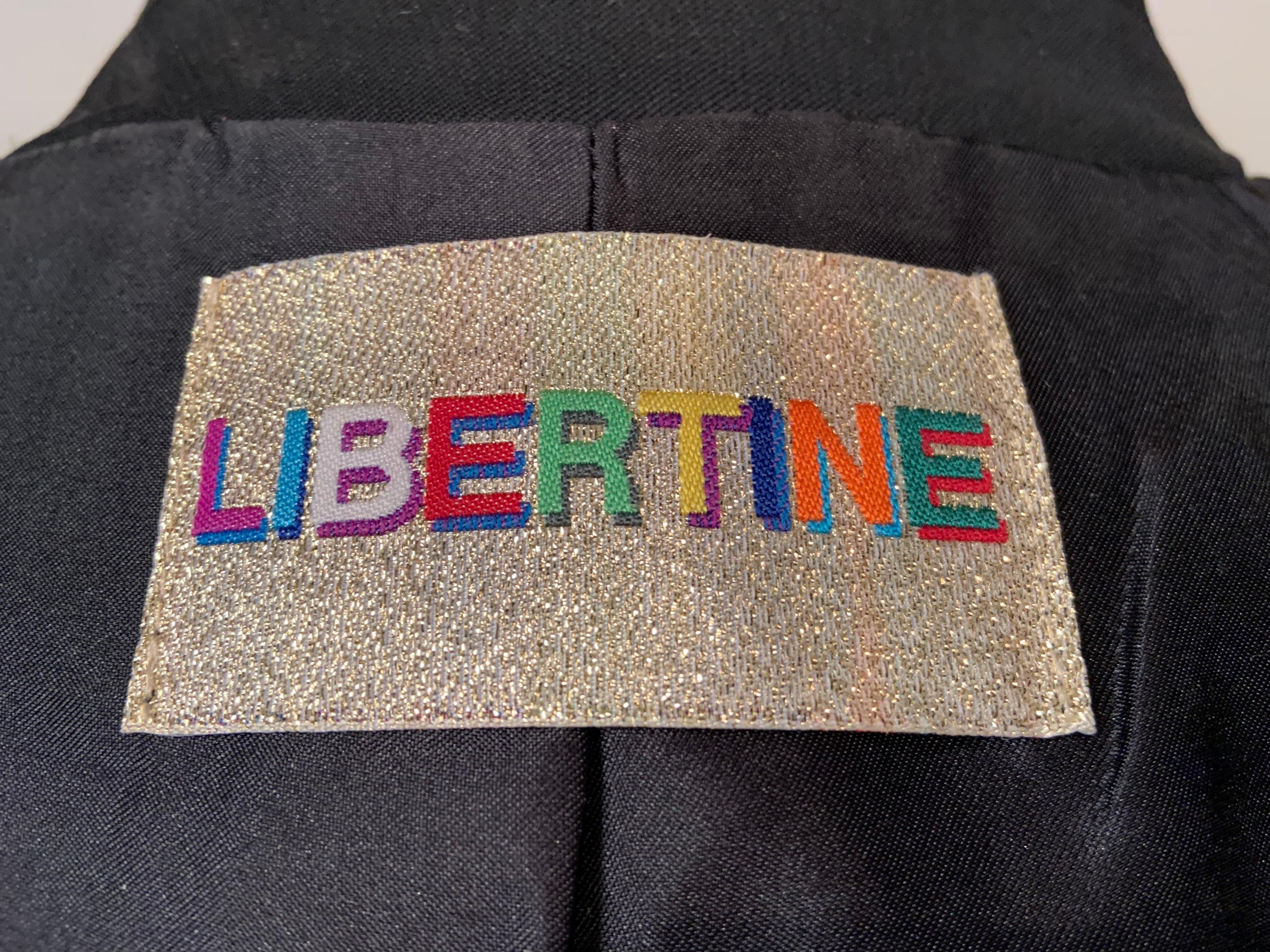 Libertine Crystal Embellished Black Wool Jacket For Sale 9