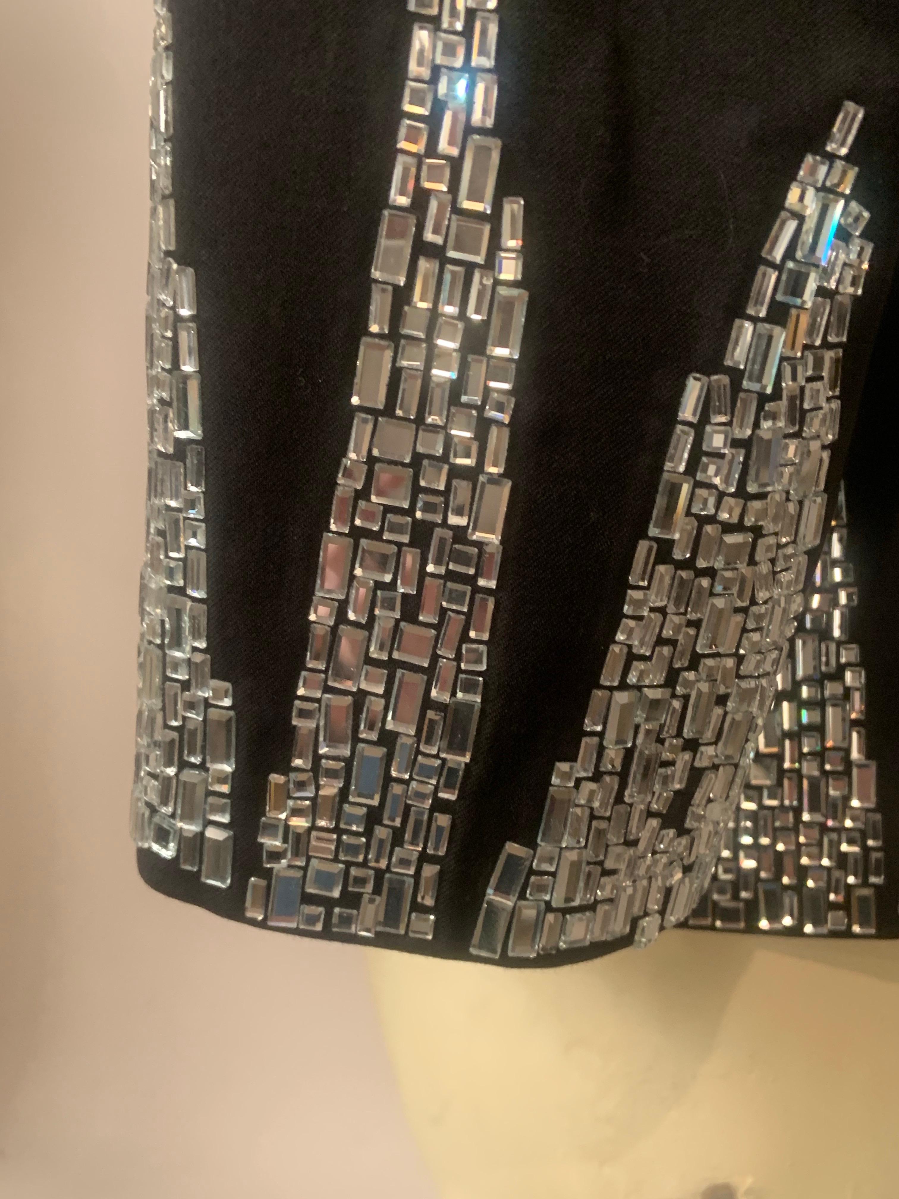 Women's Libertine Crystal Embellished Black Wool Jacket For Sale