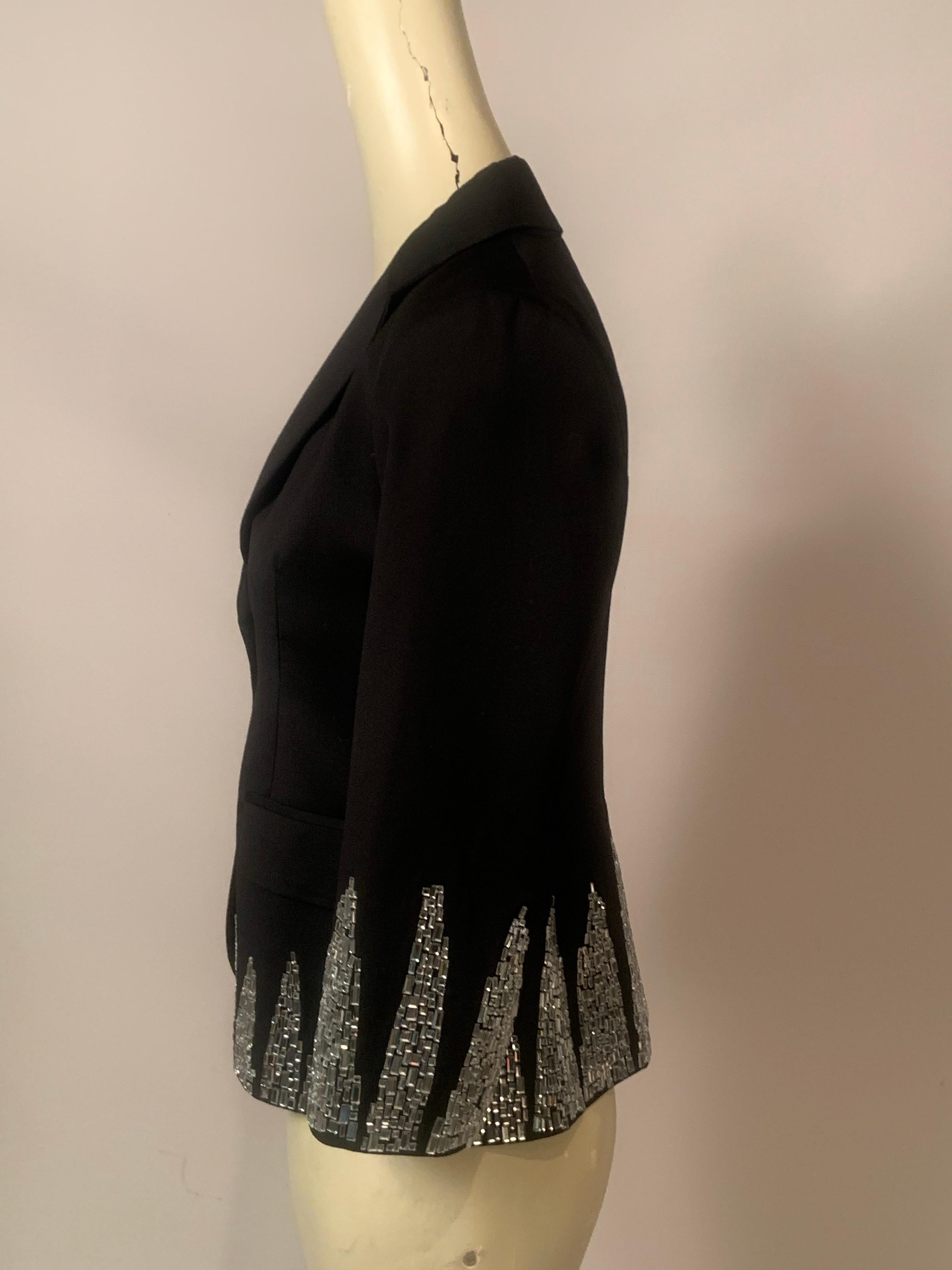 Libertine Crystal Embellished Black Wool Jacket For Sale 3