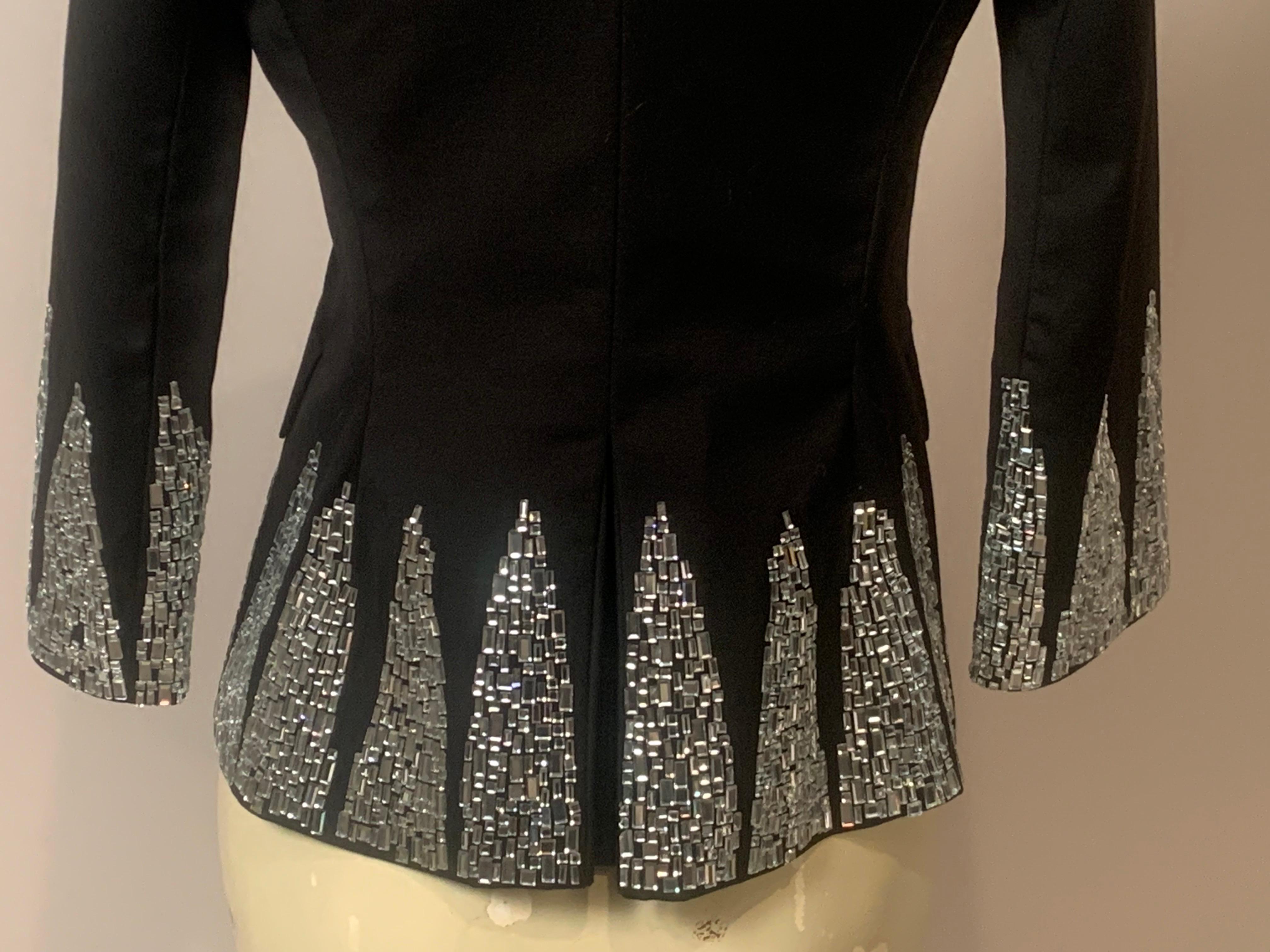 Libertine Crystal Embellished Black Wool Jacket For Sale 5