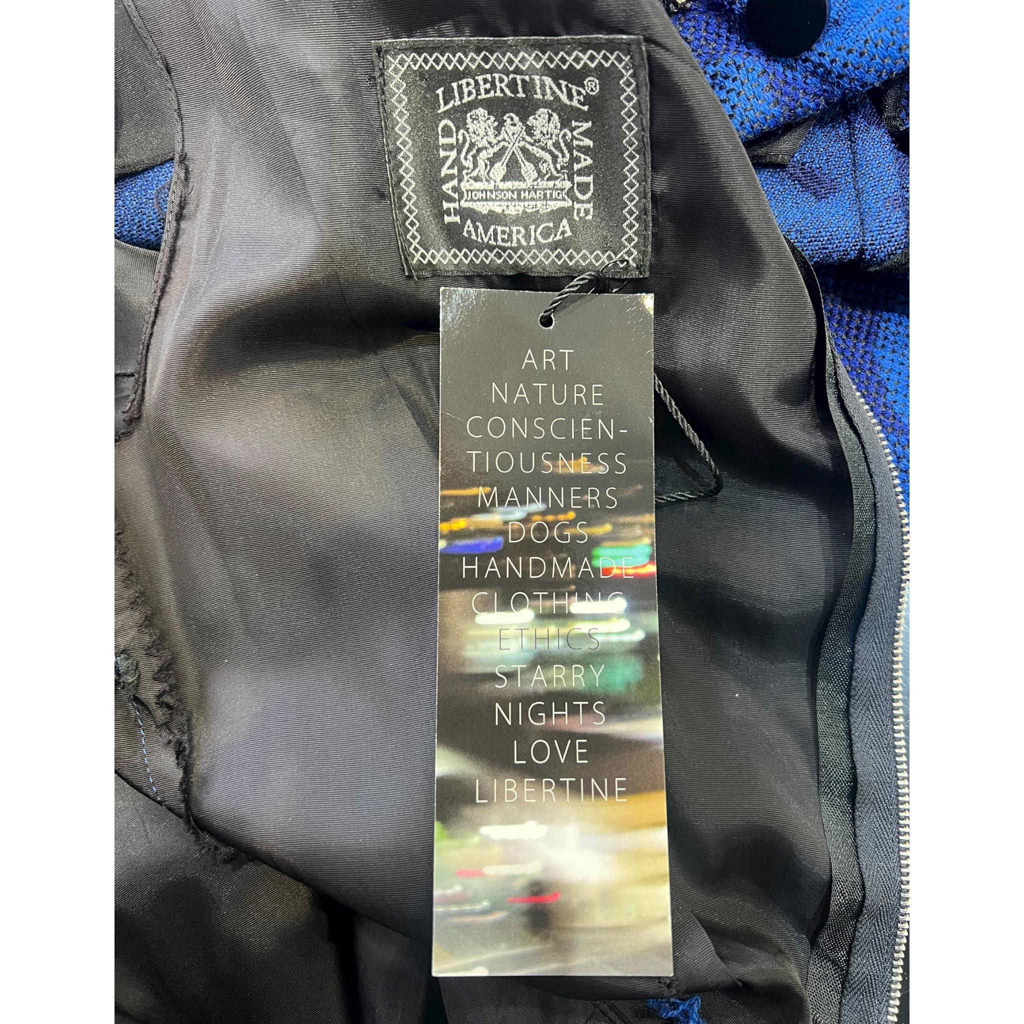 Libertine F/W 2013 Blaues Jacquard verschönertes Cocktailkleid im Angebot 7