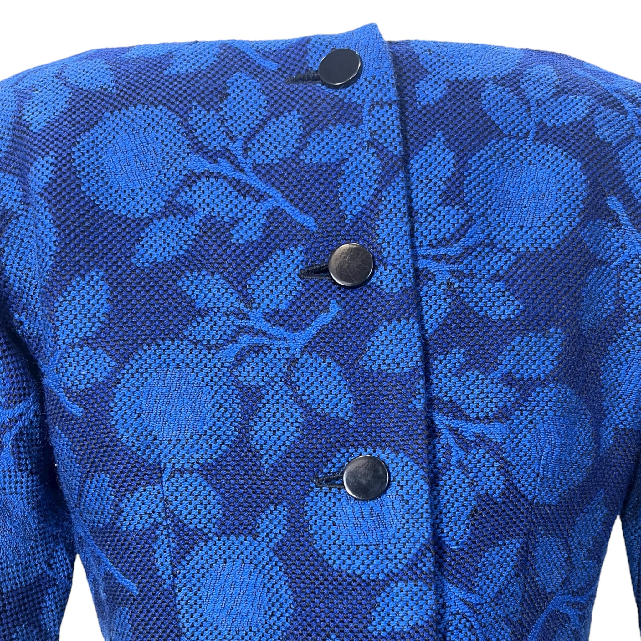 Libertine F/W 2013 Blaues Jacquard verschönertes Cocktailkleid im Angebot 5