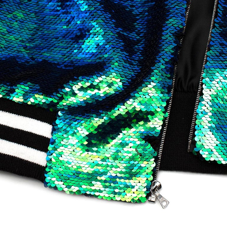 Libertine Iridescent Sequin Bomber Jacket Size M
