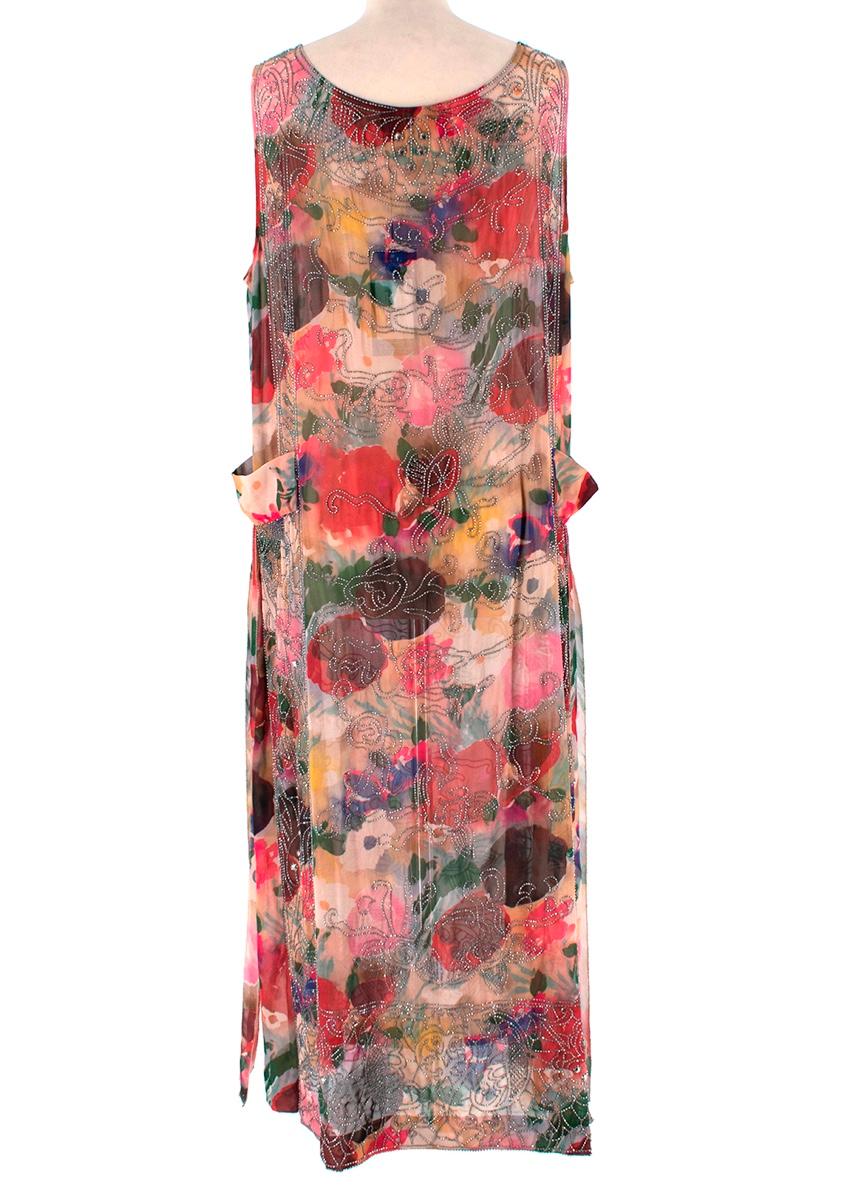 Libertine Painted Flowers 1930s Dress

- Stunning Beaded Detail 
- Beautiful Embellishment 
- Colourful Silk 
- Wide Scoop Drop Neck
- Waist Knot Detail 

Hand Made in Los Angeles 

Measurements are taken laying flat, seam to seam. 

Length -