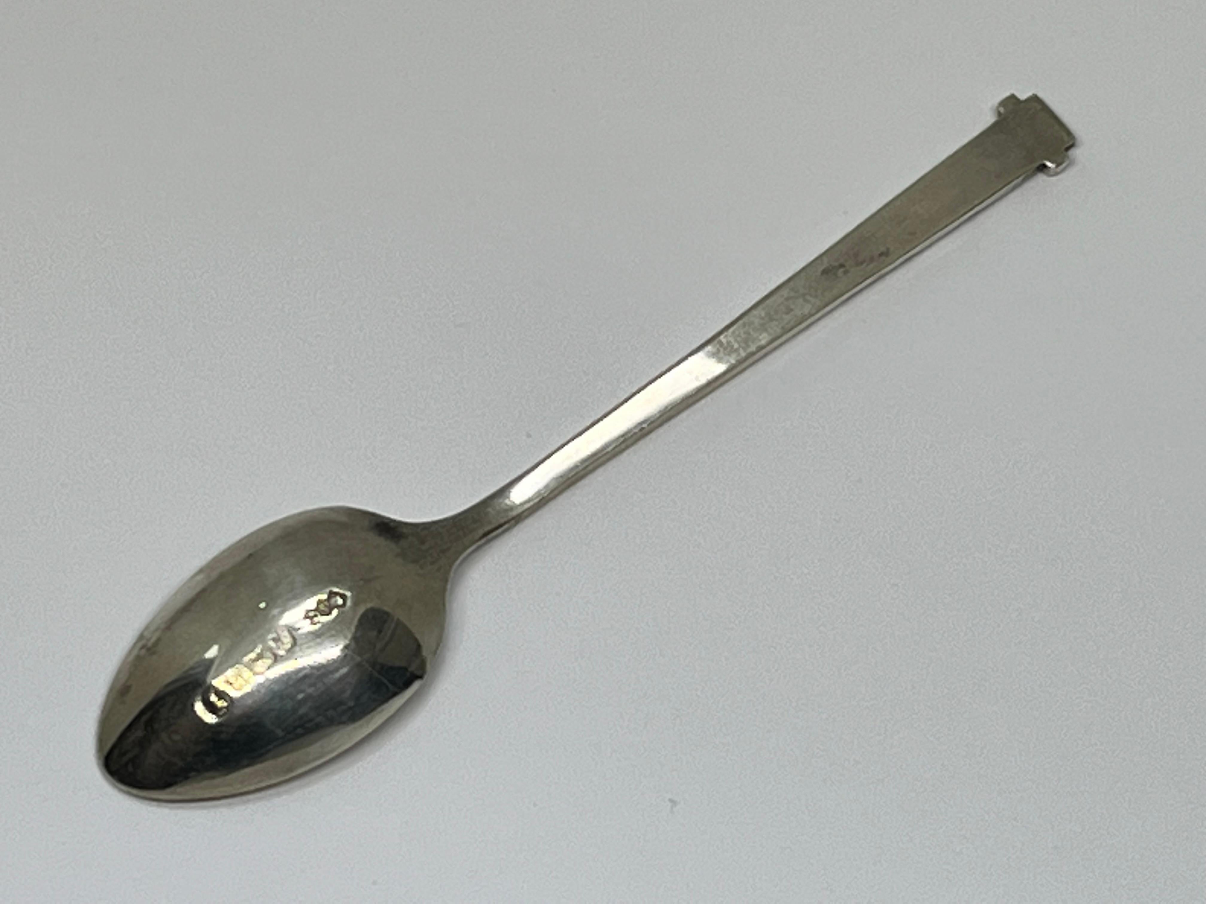 Liberty, a Fine & Rare Set of Six Art Deco Silver & Enamel Cased Coffee Spoons 2