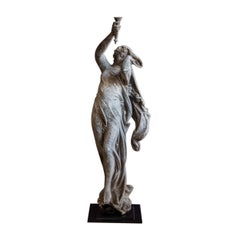 Libertad - escultura figurativa de plomo patinado, Francia c1900