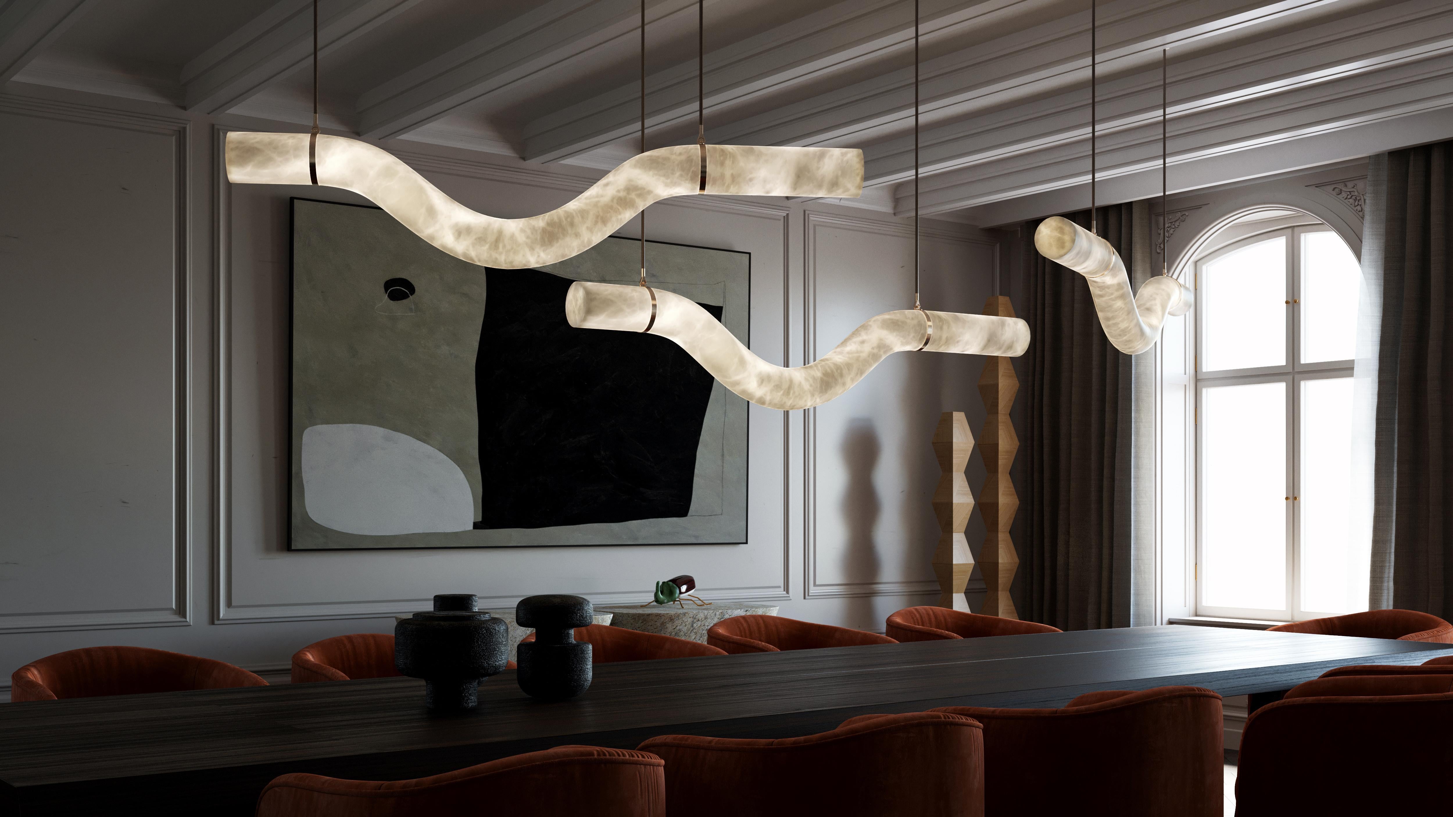 Liberty Alabaster Chandelier by Atelier Alain Ellouz 5